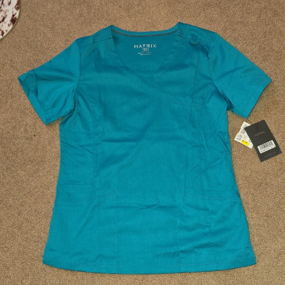 Matix Turquoise Short Scrub Top